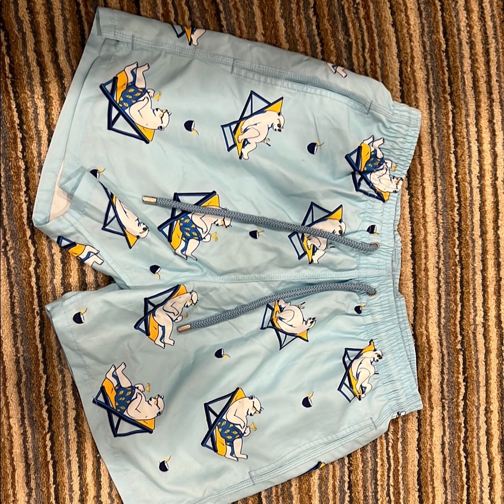 Small Shop made in Africa Blue polar bear Swim Shorts